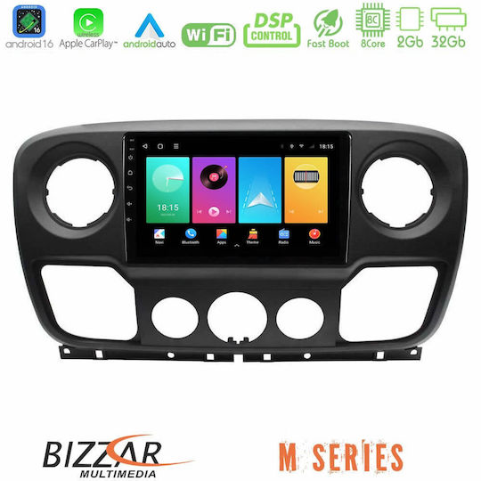 Bizzar Автомобилна Аудио Система За Opel Movano Renault Master Nissan NV400 2004+ Bluetooth USB Вграден Wi-Fi GPS Apple CarPlay Android Auto С Touch Screen 10"