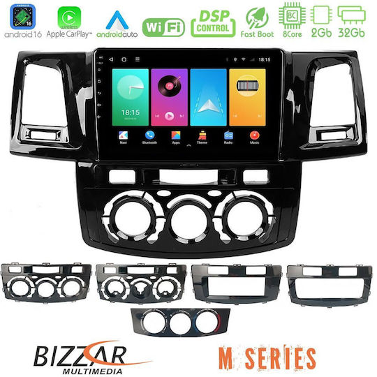 Bizzar Автомобилна Аудио Система за Toyota Hilux 2007-2016 (Bluetooth/USB/Вграден Wi-Fi/GPS/Apple CarPlay/Android Auto) с Touch Screen 9"