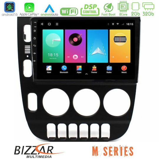 Bizzar Auto-Audiosystem für Mercedes-Benz ML 1998-2005 mit Klimaanlagen-Edition (Bluetooth/USB/Eingebautes Wi-Fi / 3G/GPS/Apple CarPlay/Android Auto) mit Touchscreen 9 Zoll