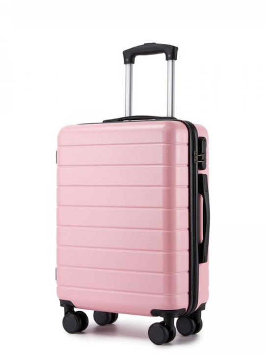 Miss Lulu Cabin Hard Travel Suitcase Pink Height 55cm