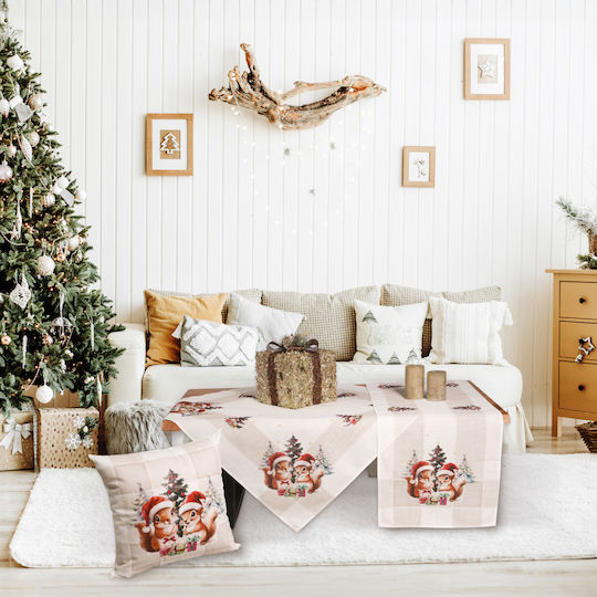 Ilis Home Christmas Tablecloth Beige 140x140 cm