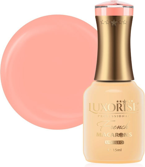Luxorise Macarons Ojă Pentru Unghii Cu Gel Peach Buttercream 15ml