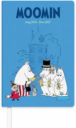 Agendă Academică Copertă Dura 2026/2027 Săptămânală 17 Luni A5/15x21cm Moomin
