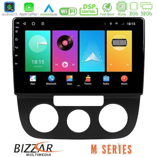 Bizzar Car Audio System for Volkswagen Jetta 2005 2010 with A/C Bluetooth USB WiFi GPS Apple CarPlay Android Auto with 10" Touch Screen