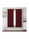 Cucraf Σετ Κουρτίνες Συσκότισης με Τρουκς Red 140x175εκ.