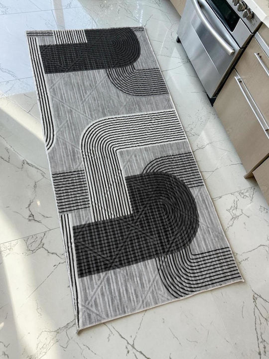 Linea Home 4063 Non-Slip Rug Runner Gray 70x200cm