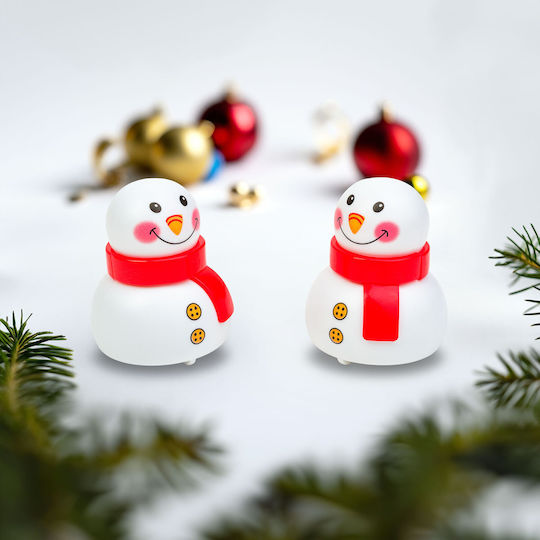 Christmas Figurine Snowman Model Pull Back Mechanism 6x5x4 Cm