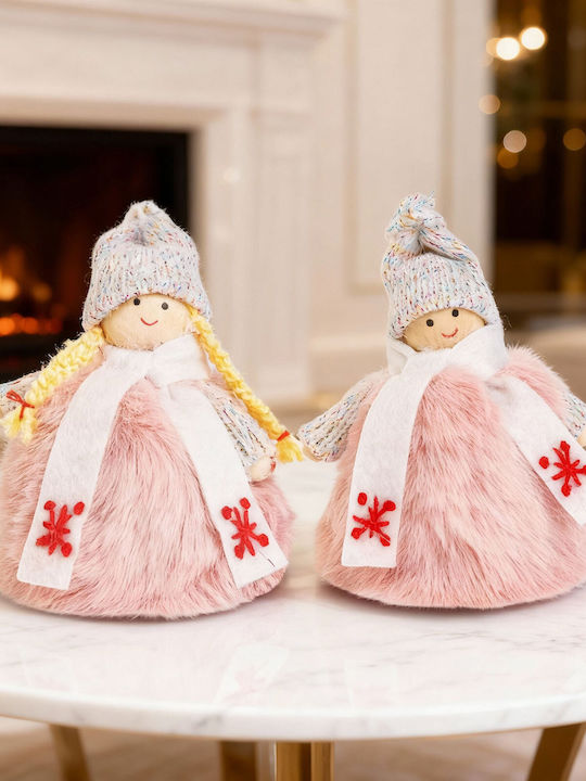 Weihnachtsdekoration Textilpuppe 13 cm Dekorative Figur 2 Modelle Für Innengebrauch
