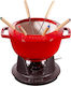 Staub Fondue Pot with Tea Light Red 11.6x20.7x26.7cm