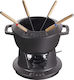 Staub Vas Pentru Fondue Cu Lumină De Ceai Din Fontă Negru 18x18cm