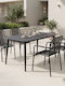 Heven Vista 5-Teile Garten- und Outdoor-Möbelset Schwarz Für klassische Veranda