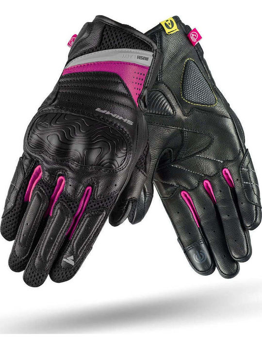 Shima Rush Summer Women's Leather Motorcycle Gloves Pink