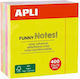 Cube Sticky Memo Pads Funny Notes Apli 75x75mm 400 Pieces Fluorescent Colours