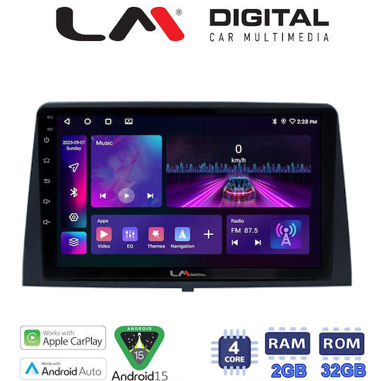 LM Digital Ηχοσύστημα Αυτοκινήτου για Peugeot Partner Opel Combo Citroen Berlingo 2019 (Bluetooth/USB/WiFi/GPS/Apple-Carplay/Android-Auto)