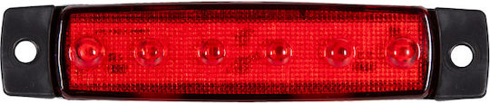 Rotes Clearance Licht 6 LED Fr0172k 12-24V 92mm