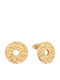 Asimi Body Piercing Stud Earrings Made of Gold Plated Steel with Stones