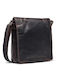 Leather Men's Shoulder / Crossbody Bag Brown