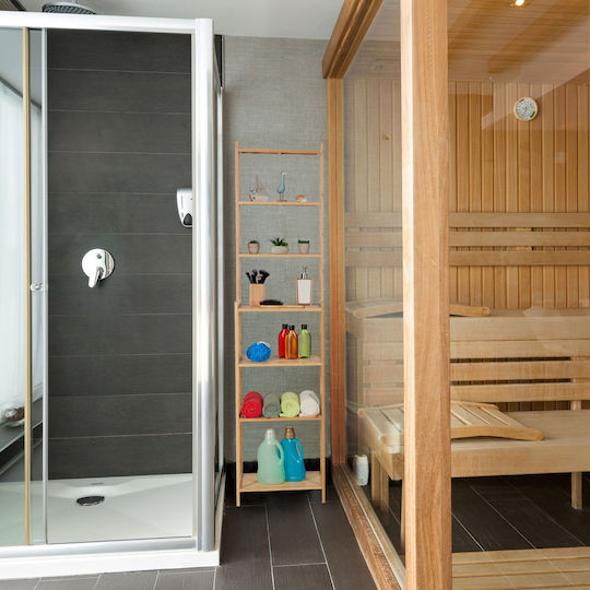 Relaxdays Boden Badezimmerregal Bamboo
