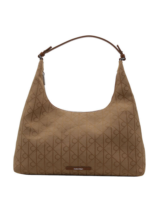 Calvin Klein Emblem Women's Shoulder Bag Tabac ...