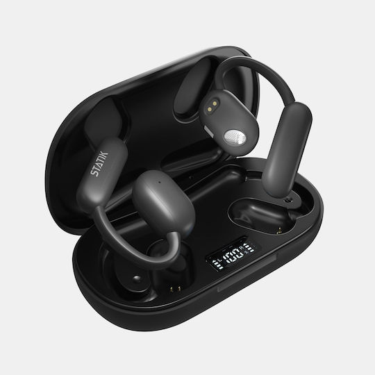 Statik Aktive Earbuds Bluetooth Handsfree Headphones with Sweat Resistance and Charging Case Black
