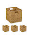 Relaxdays Aufbewahrungskorb Braune 30x30x30cm