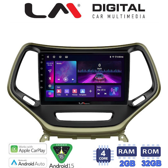 LM Digital Car Audio System for Jeep Cherokee 2014 Bluetooth USB Wi-Fi GPS Apple CarPlay Android Auto