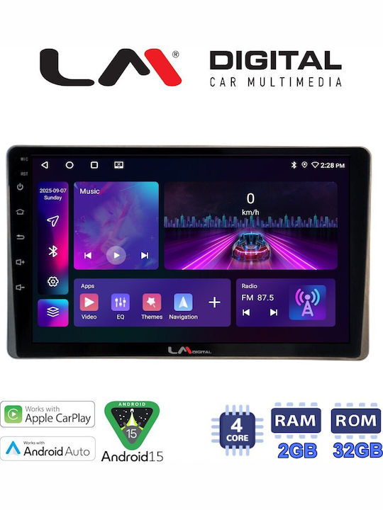 LM Digital Car Audio System for Toyota Yaris 2023 Bluetooth USB Wi-Fi GPS Apple CarPlay Android Auto