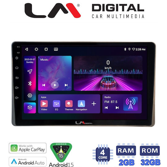 LM Digital Car Audio System for Toyota Yaris 2023 Bluetooth USB Wi-Fi GPS Apple CarPlay Android Auto