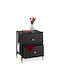 Storage Drawers Metal & Fabric L46xW33xH55.5cm