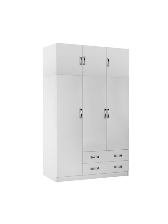 Carly Dulap Triplu cu Loft Alb 150x55x240cm