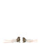 Katoikonhome Set 4 Stück Dekoratives Kleiner Vogel Gold Glitter Eingebauter Clip 9 cm