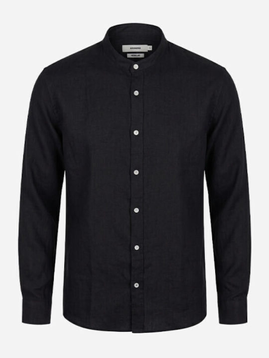 Brokers Jeans Long Sleeve Linen Shirt in Regula...