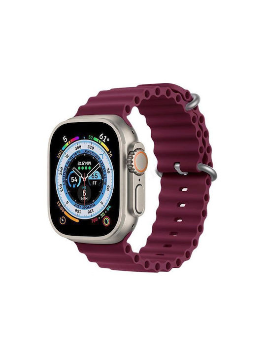 Orso Deluxe Sport Silicone Wine Wearable Strap Apple Watch 38 40 41 42mm Series 10 2024