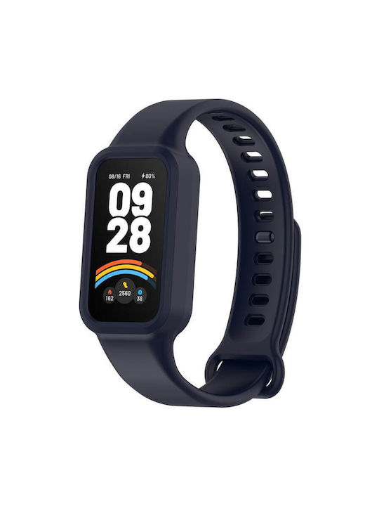 Solid Color Silicone Band Xiaomi Smart Band 9 Active Navy Blue Strap