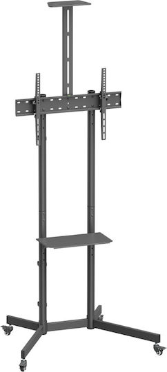 Brateck Βάση Τηλεόρασης Δαπέδου έως 70" και 45kg Μαύρο