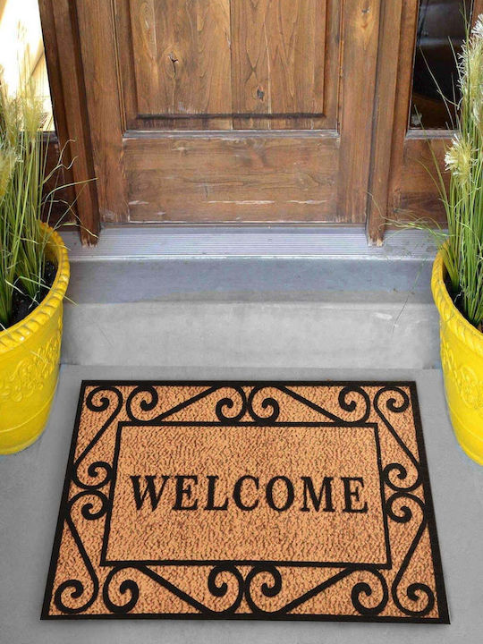 SteweHome Non-Slip Orange Doormat 70x45cm