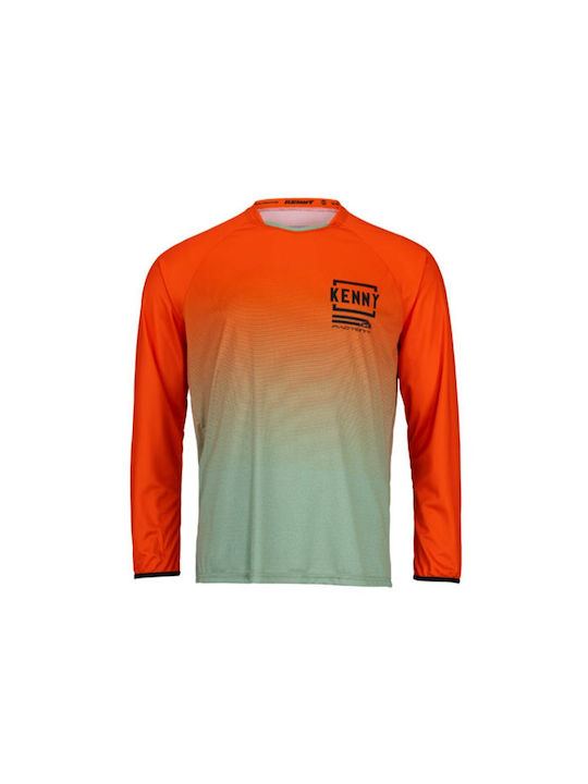 Kenny Kinder Lange Ärmel Fahrradtrikot Berg Orange