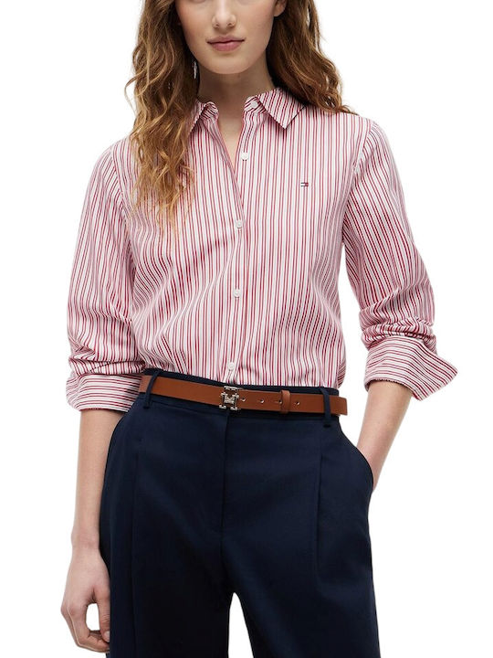 Tommy Hilfiger Дамска Риза С Дълъг Ръкав Розова...