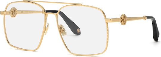 Roberto Cavalli Metallischer Brillengestell Rosa VRC028-580300