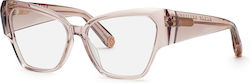Eyeglasses Philipp Plein Women Vpp100-5507t1 Lens Bridge Temple 55 14 140 Mm