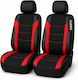 Carro 395386 Car Seat Covers Set Fiat Bravo Marea Seicento 500 Idea Panda Punto Tipo Stilo Linea Fiorino Strada Fullback Doblo Scudo Ulysse Ducato Cotton Fabric Leather Front Set 4 Pieces Black Red