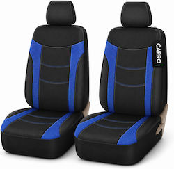 Carro 395528 Car Seat Covers Set Daihatsu Cuore Sirion Terios Trevis Yrv Materia Cotton Fabric Leather Front Set 4 Pieces Black Blue
