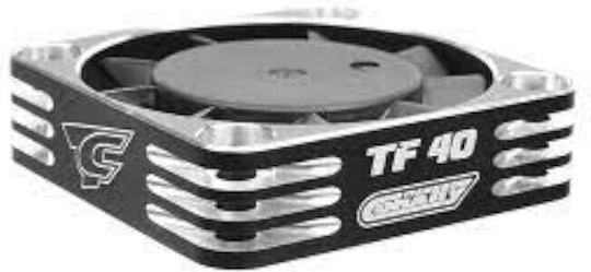 Team Corally Ultra Hochgeschwindigkeits-Kühllüfter Tf-40 W Bec Anschluss 40mm Farbe Schwarz Silber
