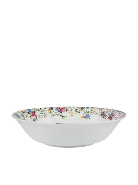 Oriana Ferelli Porcelain Multicolour Salad Bowl 25x25cm