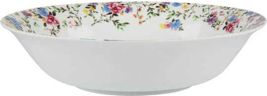 Oriana Ferelli Porcelain Multicolour Salad Bowl 25x25cm