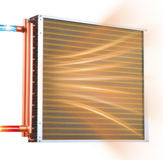 Water to Air Heat Exchanger Vevor Heat Exchanger Coil Hvac Fins 559 x 559 mm Copper Tubes Aluminum Fins Output 190k Btu Outdoor Wood Stove Hydronic Heating Cooling Systems