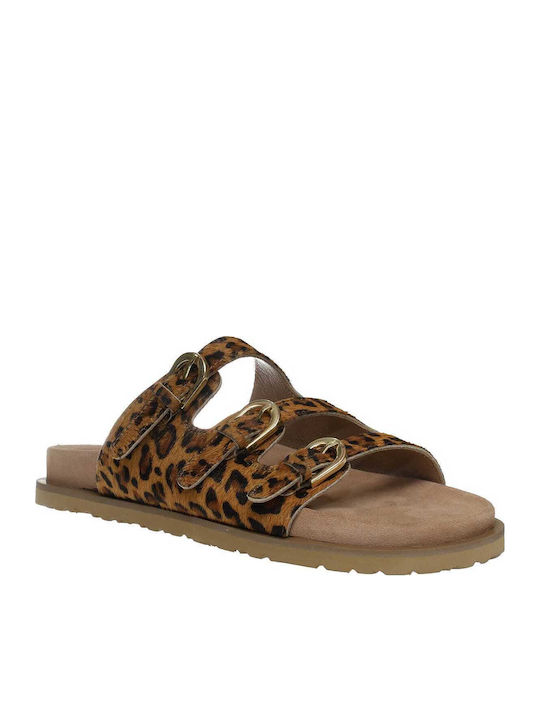 Malena Δερμάτινα Γυναικεία Σανδάλια Flatforms L...