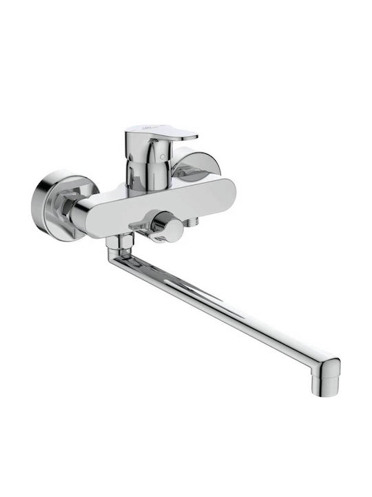 Ideal Standard Cerabase Миксер Батерия За Вана Сребриста