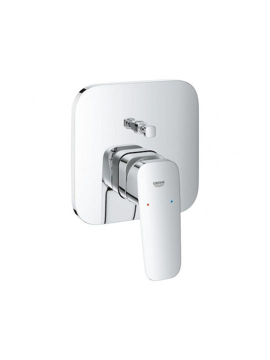 Grohe Σετ Μίκτης & Παροχή Εντοιχισμού για Ντουζιέρα 2 Εξόδων Ασημί