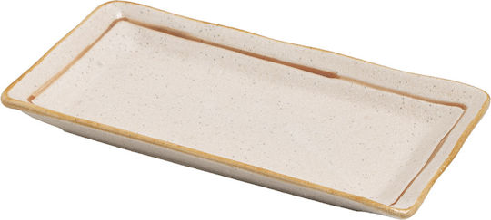 Beauty Home Platou Decorativ Din Porțelan Ecru 21x12cm Beauty Home Platou Decorativ Din Porțelan Ecru 21x12cm